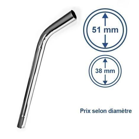 Canne coudée acier – longueur 100 cm Manchon