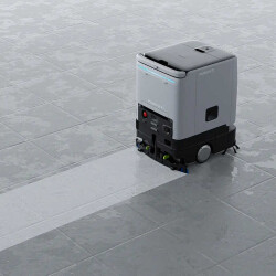 PUDU ET1 | Robot autolaveuse compact 4-en-1 à IA embarquée Robot Autolaveuse
