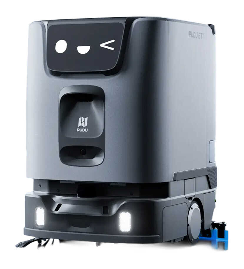 PUDU ET1 | Robot autolaveuse compact 4-en-1 à IA embarquée Robot Autolaveuse