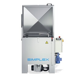 TEKNOX Série SIMPLEX - Lavage par aspersion automatique avec rotation motorisée, géré par PLC avec écran tactile Machine de lavage de pièces mécaniques